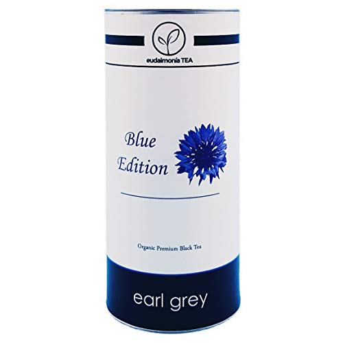 Earl Grey Bio - Blue Edition - eudaimonia TEA - Lose Tee Blätter - Schwarzer Tee (Assam) mit einer Note Bergamotte - Earl Grey TEA von eudaimonia TEA