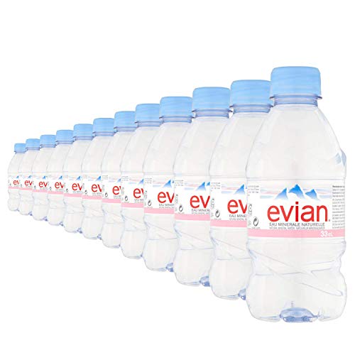 Evian Eau Natural Mineralwasserflasche, 12 x 330 ml von evian