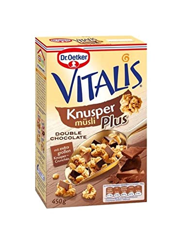 Dr. Oetker Vitalis Knuspermüsli Plus Doppelt Schokolade - Müslis 450 Gramm 1 Stück Vitalis Knuspermüsli von eworldpartner