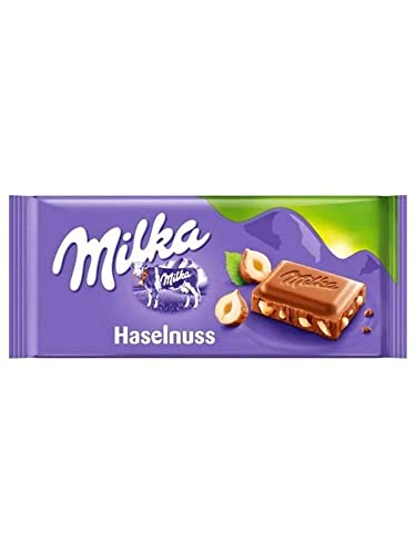 Milka Schokolade Haselnuss, Milch und köstliche Schokolade 100 gr 1 Stück Schokolade von eworldpartner