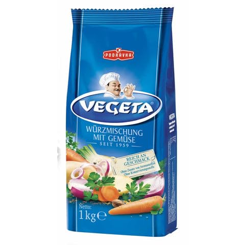 Podravka Vegeta, Gemüsegewürzmischung 1000 Gramm Universelle Würzmischung mit Gemüse 1 Packung von eworldpartner