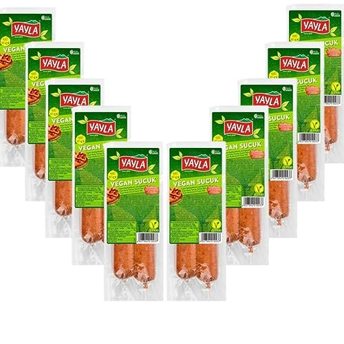 Yayla Vegane Wurst Sucuk - Leckere Würzige Wurst - Fleischlose Wurst 200 Gramm 10 Stk von eworldpartner