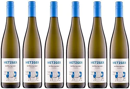 6 er Vorteilspaket Weißburgunder trocken 2023 | Weingut Uli Metzger | Pfalz | 6 x 0,75 l von fabelhafte-geschenke