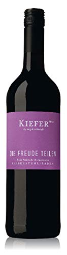 6er Vorteilspaket | Die Freude teilen | Weingut Kiefer | Rotweincuvée lieblich QbA | 6 x 0,75l | mit Dropstop Weinausgießer von fabelhafte-geschenke