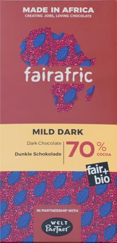 70% Bio-Zartbitterschokolade 12 x 80 gr von fairafric