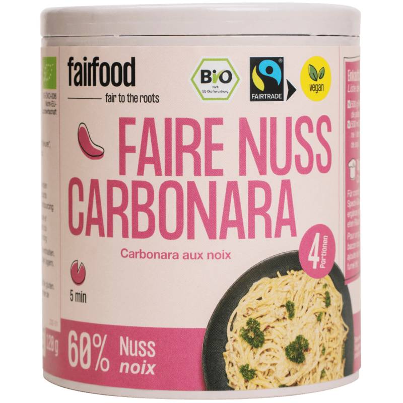 Faire Nuss Carbonara Papierdose, 120g von fairfood