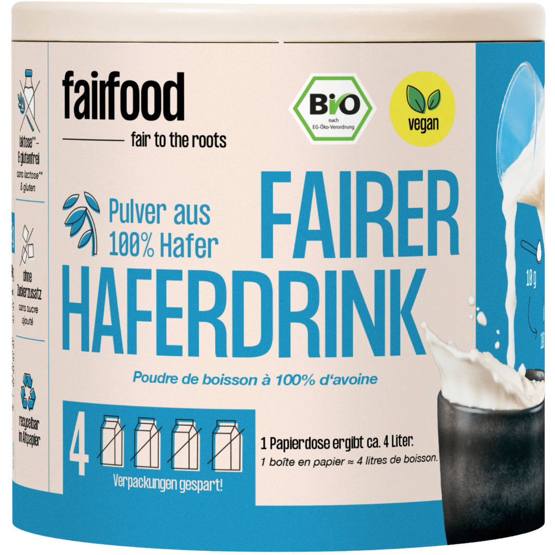 Faires Haferdrinkpulver Papierdose, 360g von fairfood