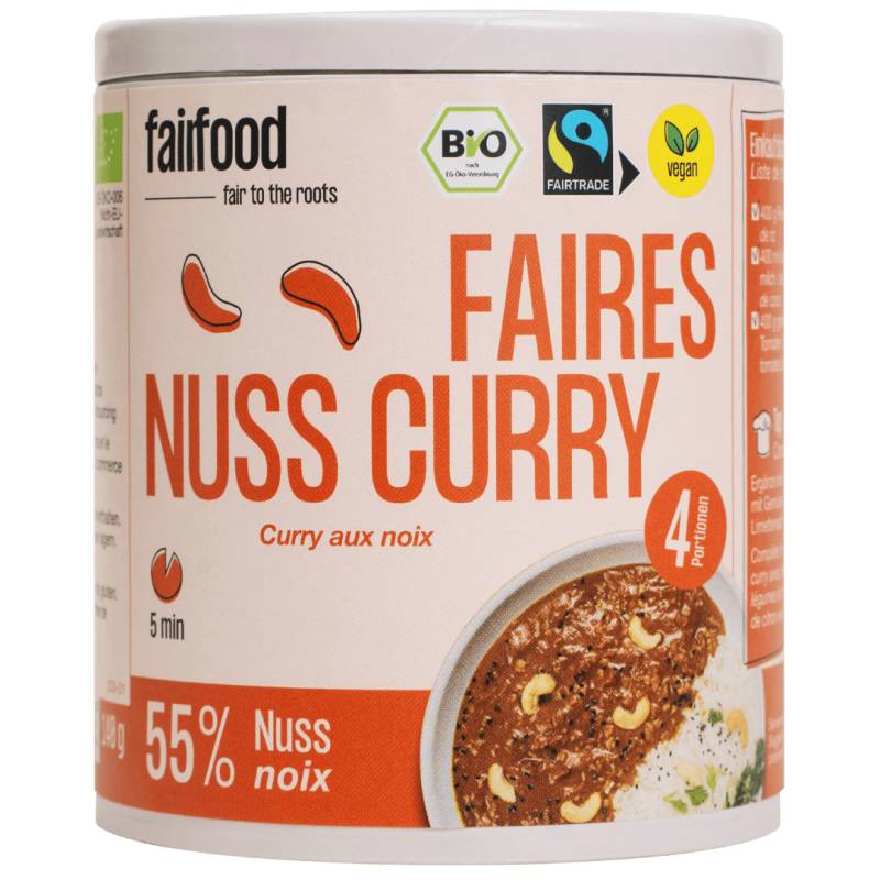 Faires Nuss Curry Papierdose, 140g von fairfood