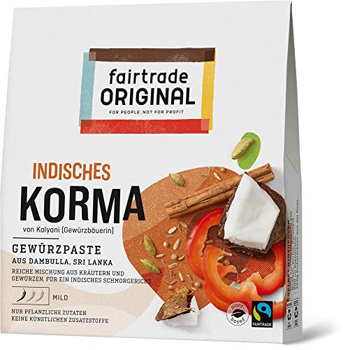 Korma Paste von Fairtrade Original | Indische Gewürzpaste | Slow Food | Indisch Korma Paste| für Schmorgerichte und indische Gerichte und Speisen | vegane Kräuterpaste ohne künstliche Zusätze von fairtrade ORIGINAL