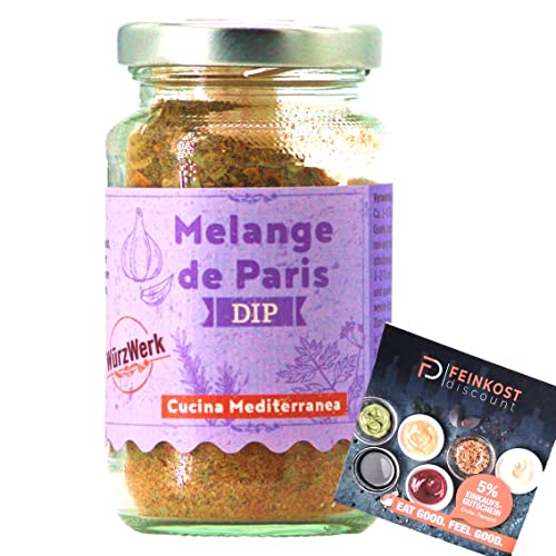 Melange de Paris DIP 50g Gewürzmischung | Geschmacksintensiv | mit Rezeptheft | Würzwerk | französische Küche von fd feinkost discount