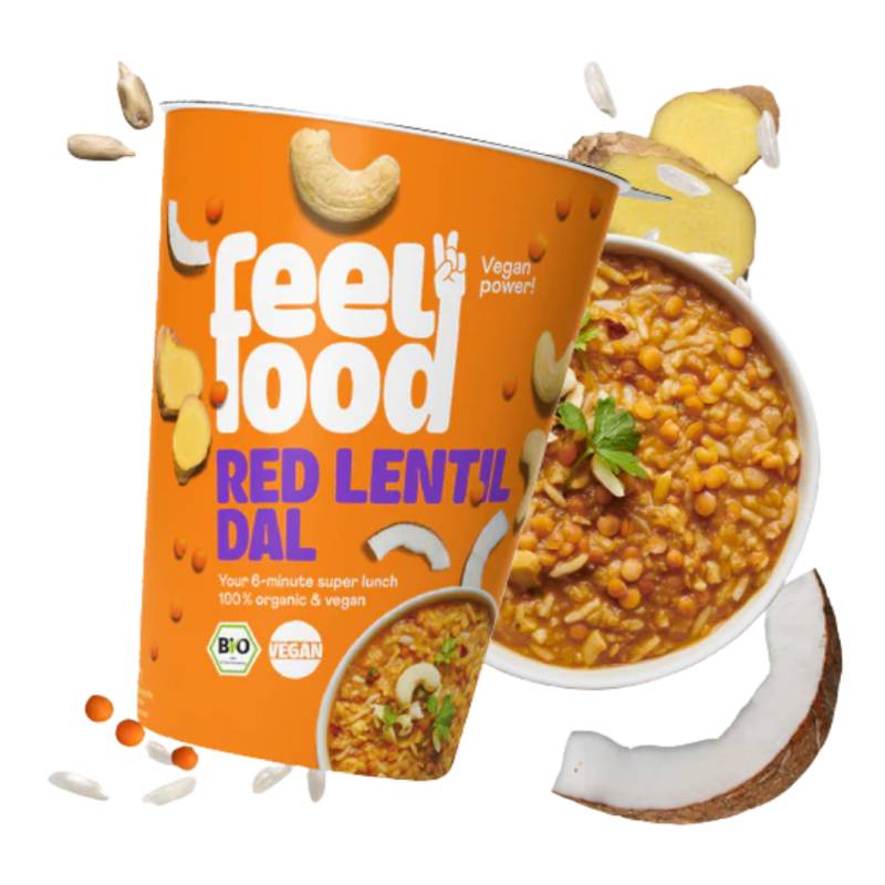 Bio Red Lentil Dal Instant Lunch, 85g von feelfood®