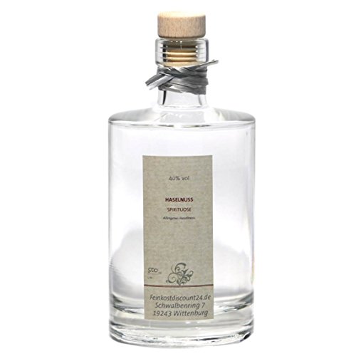 Haselnuss Spirituose -500ml- 40% bester Haselnussnote | intensives Aroma von feinkostdiscount24