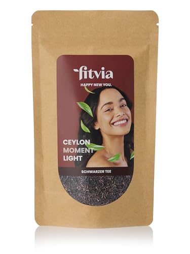 fitvia Schwarzer Tee "Ceylon Moment light": loser Tee, entkoffeinierter Ceylon-Tee, 100g von fitvia