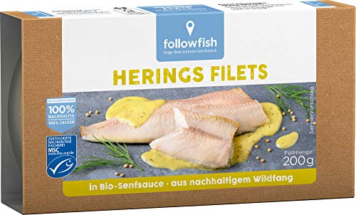 followfish MSC Herings Filets in Bio-Senfsauce, 200 g von followfish