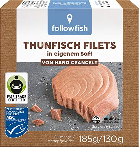 followfish MSC Thunfisch Filets im eigenen Saft, 185 g von followfish