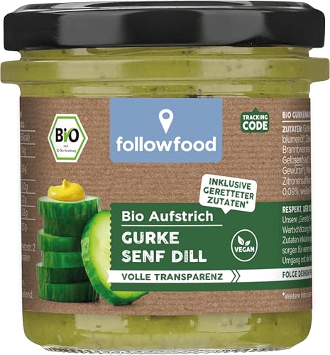 followfood Bio Aufstrich Gurke Senf Dill, 135g von followfood