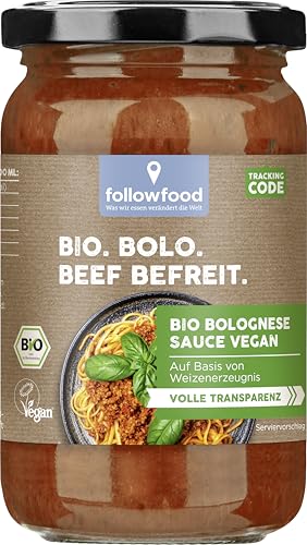 follwofood Bio Bolognese Sauce vegan, 325ml von followfood