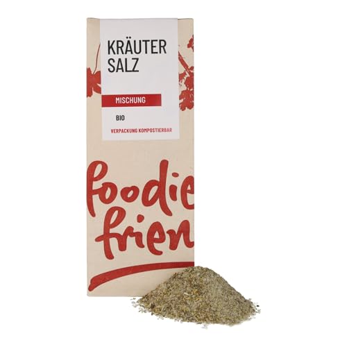 foodie & friends Bio-Kräutersalz Original in einer kompostierbarenb Verpackung, Mischung aus Salz und getrockneten Bio-Kräutern, Allzweck-Gewürz von foodie & friends