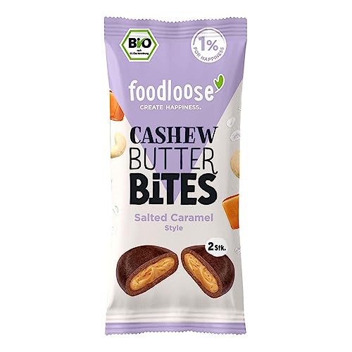 Foodloose Cashew Butter Bites, Salted Caramel, 40g (12) von foodloose