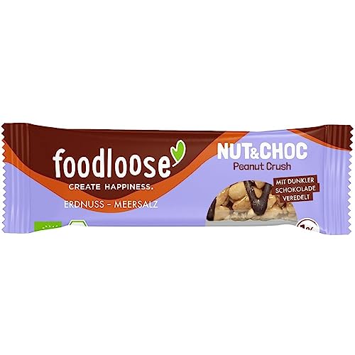 Foodloose Nussriegel, Nut & Choc Peanut Crush, 35g (12) von foodloose