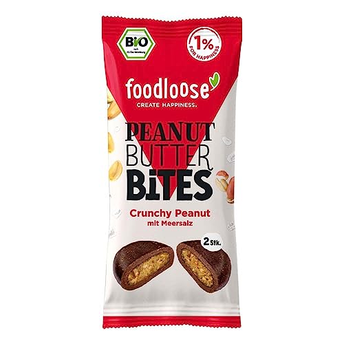 Foodloose Peanut Butter Bites, Crunchy Peanut, 40g (1) von foodloose