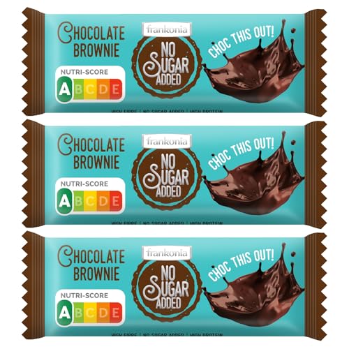 frankonia CHOCOLAT Chocolate Brownie Riegel, Nutri Score A, 3er Pack (3 x 50 g) von frankonia CHOCOLAT