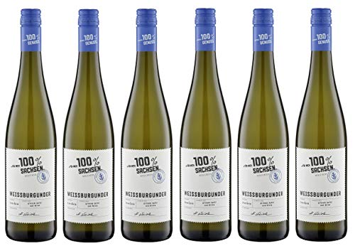 6x 0,75l - 2021er - "für mich 100% Sachsen" - Weißburgunder - Qualitätswein Sachsen - Deutschland - Weißwein trocken von "für mich 100%..."