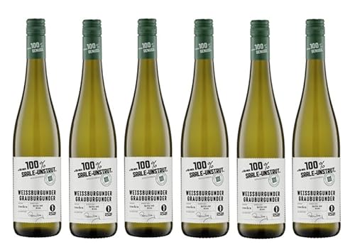 6x 0,75l - 2023er - "für mich 100% Saale-Unstrut" - Weißburgunder & Grauburgunder - Qualitätswein Saale-Unstrut - Deutschland - Weißwein trocken von "für mich 100%..."