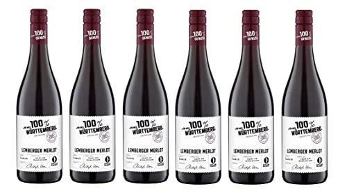 6x 0,75l - 2022er - "für mich 100% Württemberg" - Lemberger & Merlot - feinherb - Qualitätswein Württemberg - Deutschland - Rotwein halbtrocken von "für mich 100%..."