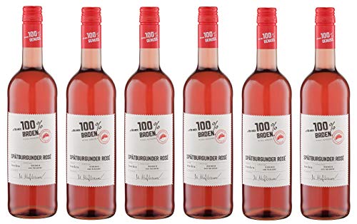 6x 0,75l - 2023er - "für mich 100% Baden" - Spätburgunder Rosé - Qualitätswein Baden - Deutschland - Rosé-Wein trocken von "für mich 100%..."