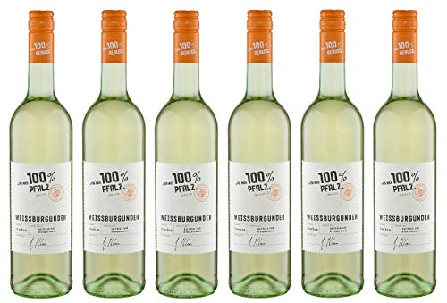 6x 0,75l - 2023er - "für mich 100% Pfalz" - Weißburgunder - Qualitätswein Pfalz - Deutschland - Weißwein trocken von "für mich 100%..."