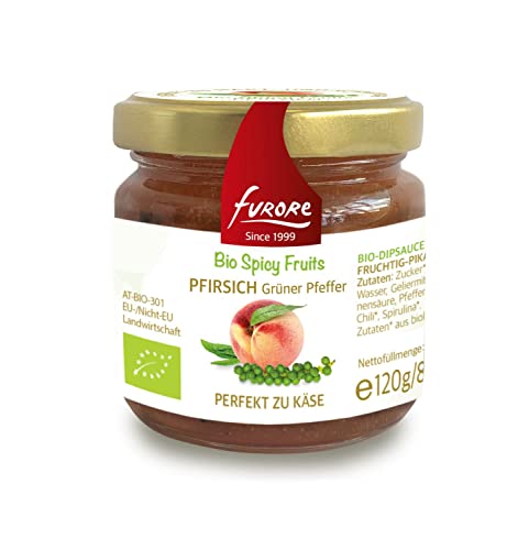 furore BIO Spicy Fruits Pfirsich Grüner Pfeffer Dip Sauce 120g AT-BIO-301 von furore