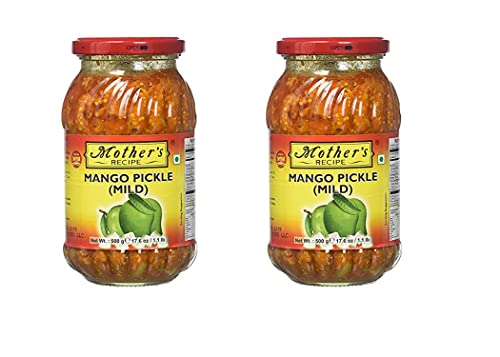 Mothers Mango Pickle mild 500g (2 Stück) - Natürliche Zutaten - Ergänzung zu jedem Gericht - Perfekt zu Snacks von ganaric