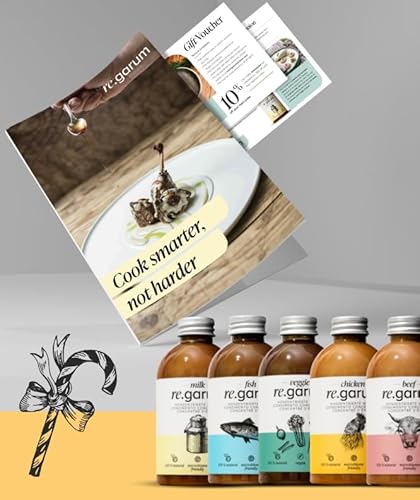 Gourmet Weihnachtsgeschenk: 5 Handgemachte Garum + Kochbuch 'Cook Smarter Not Harder' + 10% Rabatt auf Ihre nächste Bestellung ~ 250 Portionen von garum PROJECT