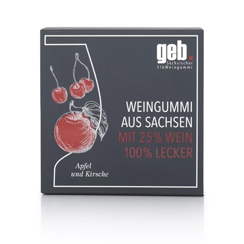 geb Sächsischer ElbWeingummi mit 25% Wein - 200g - Apfel & Kirsche von geb . Sächsischer ElbWeingummi