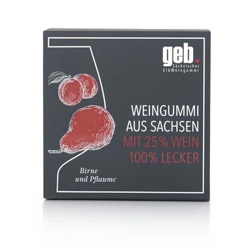 geb Sächsischer ElbWeingummi mit 25% Wein - 200g - Birne & Pflaume von geb . Sächsischer ElbWeingummi