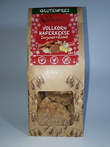 HaferHerz Vollkorn Haferkekse Ingwer+Zimt 150g Glutenfrei von gebäck