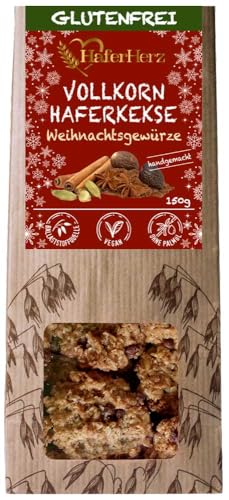 HaferHerz Vollkorn Haferkekse Weihnachtsgewürze 150g Glutenfrei von gebäck