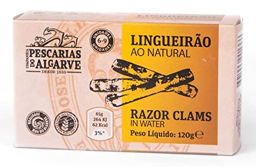 Companhia de Pescarias do Algarve - Schwertmuscheln in Salzlake / Wasser - 5er Pack (5 x 120 gr) von generic