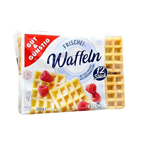 Gut & Günstig Frischei Waffeln, 12 Stück, 250g, mit 32% Frischei von generic