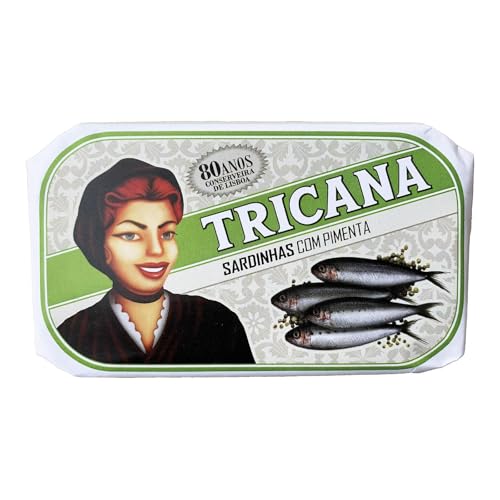 Tricana - Gourmet-Ganze Sardinen mit Pfeffer - 5er Pack (5 x 120 gr) von generic