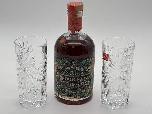 Don Papa Masskara Geschenkset mit 2 Longdrink Gläsern 40% | 700ml von generisch