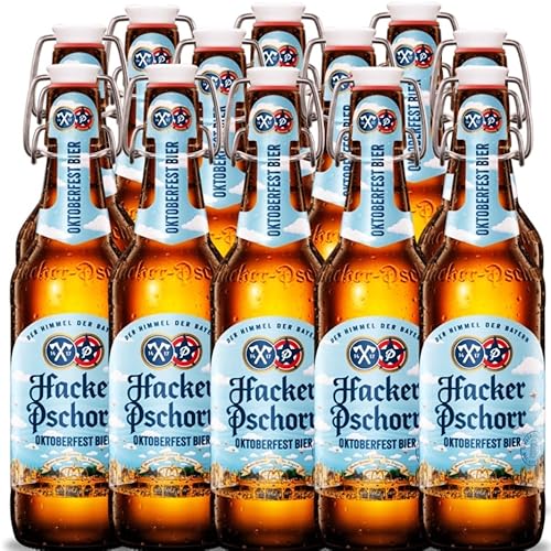 Hacker Pschorr Oktoberfest Märzen (Mehrweg) (12 Flaschen | auch als 9er, 12er, 18er oder 30er Box), gebraut von Hacker Pschorr von Axppin