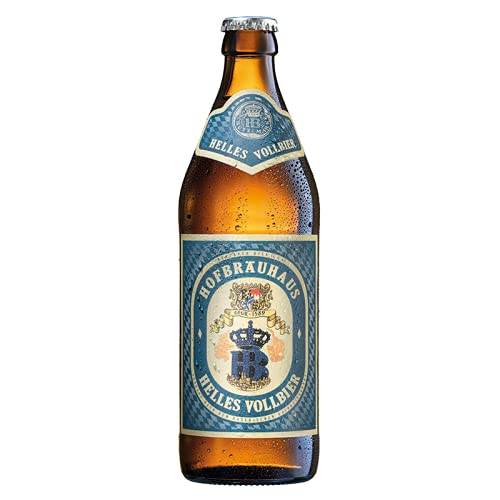 Hofbräu Helles Vollbier (Mehrweg) (18 Flaschen | auch als 9er, 12er, 18er oder 30er Box), gebraut von Hofbräu von Sattie