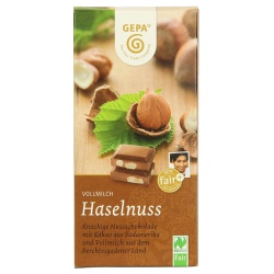 Vollmilchschokolade mit Haselnüssen von gepa