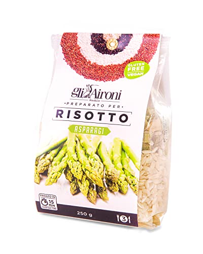 gli Aironi Risotto agli asparagi - Risotto mit grünem Spargel aus Carnaroli Reis 250gr von gli Aironi