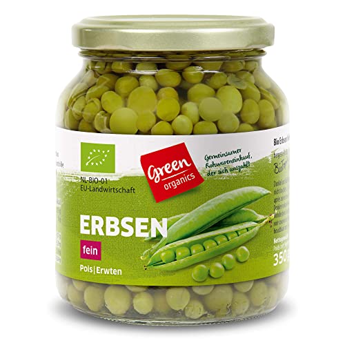 green Erbsen im Glas (350 g) - Bio von green