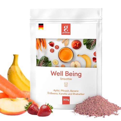 GREENORA Superfoods Green Powder Spirulina, Spinat, Ingwer, Grünkohl, Mango, Kiwi Smoothie Bowl Pulver. 100% Natürlich. Gefriergetrocknetes (Wellbeing Doypack 300 g) von greenora