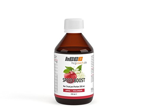 hCGC® Immunsystem Sirup - SpeedBoost 250ml, Vegan - Zuckerfreies Getränkekonzentrat für 12,5L Fertiggetränk - Fruchtsirup Immunsystem Booster mit Vitaminen, Magnesium & L-Carnitin | Apfel-Holunder von hCGC