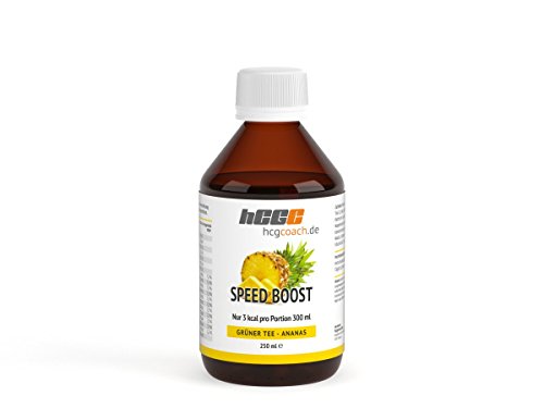 hCGC® Immunsystem Sirup - SpeedBoost 250ml, Vegan - Zuckerfreies Getränkekonzentrat für 12,5L Fertiggetränk - Fruchtsirup Immunsystem Booster mit Vitaminen, Magnesium & L-Carnitin | Grüntee-Ananas von hCGC